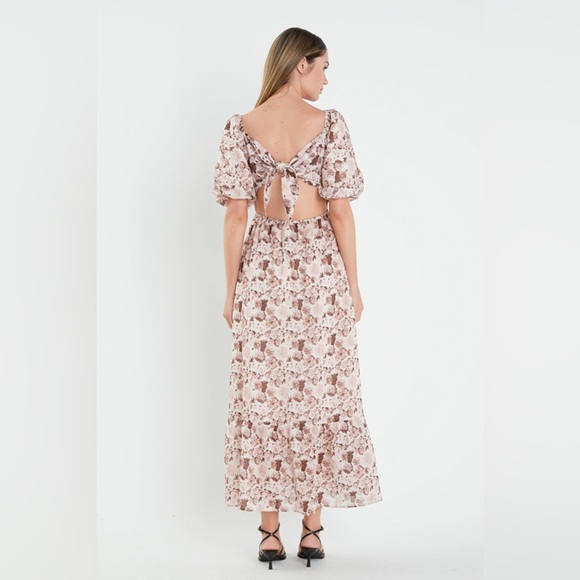 English Factory Linen Floral Maxi Dress medium - Picture 2 of 8